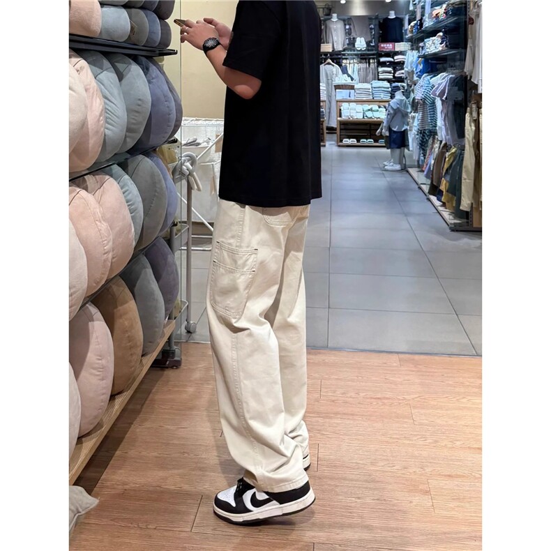 A780-P38伐木工装裤男夏季美式复古多口袋直筒裤潮牌,男装工装外套,电商B323A
