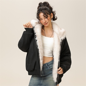 潮流宽松连帽棉服高街潮牌休闲棉衣A161-9981-P91图片