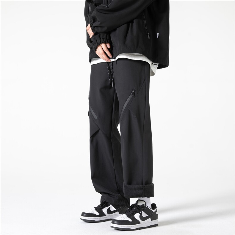抖音品质机能拉链褶皱冲锋裤K23549-P50控68加绒K23549JR-P60控78,男装休闲裤,电商B315