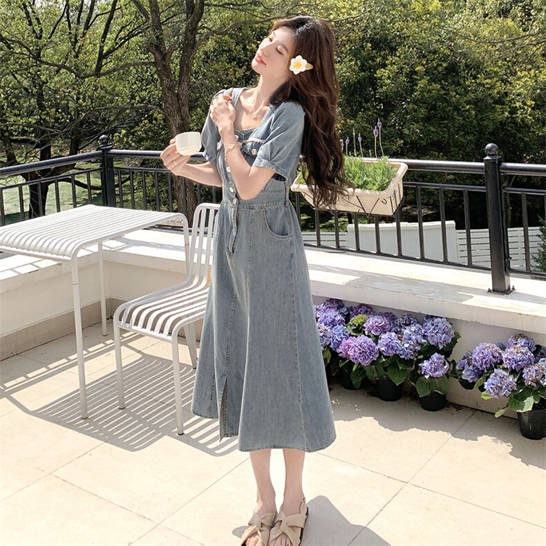 夏牛仔连衣裙,女装连衣裙,3200格调