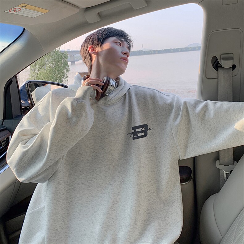 抖音得物供货可提供视频秋冬重磅美式宽松连帽卫衣WKD17,男装卫衣,电商A486