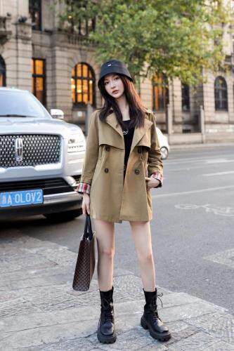 2021春装新款风衣外套，女装风衣，春语雨桐