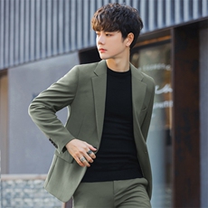 25春季男百搭新款商务正装纯色修身时尚休闲西服套装XF8609P230，男装西服套装，电商A355（原A415）