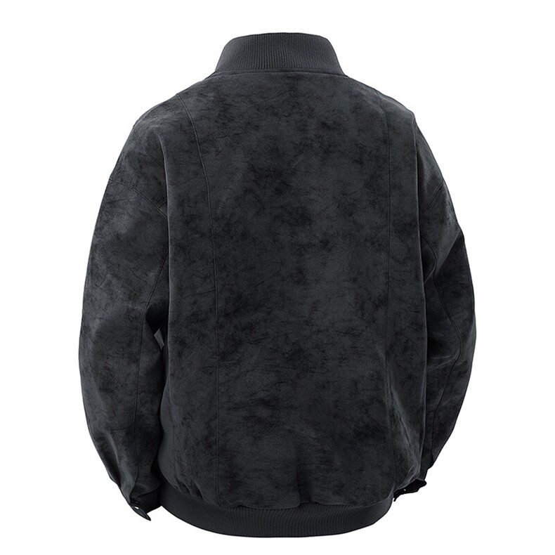 男士鹿皮绒户外夹克美式飞行帅气棒球领外套特P80，男装皮衣，星座1206-1（原A206-1）