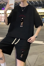 ！2023夏季男士华夫格短袖T恤套装百搭上衣一套HTZ12P50，男装T恤，电商B220