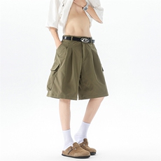 8XL-M工装西装短裤男夏季宽松大码日系痞帅高级五分裤DK26002P48，男装休闲裤，电商B312