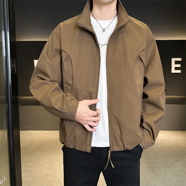 现货美式蝙蝠袖立领夹克外套男2026新款短款外套JK02636-P75,男装夹克,星座308B-2