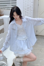 【春夏】温柔甜美吊带+减龄防晒三件套1C128-A138-P168-k252，女装套装/套裙，2D148