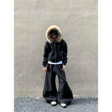 毛领座山雕棉服外套男冬季新款潮牌高级感加厚派克服棉衣B111-P90，男装棉衣，星座910-1