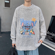M19077-P45加绒款-P65加厚加绒毛衣男大码毛线衣男针织衫男线衫，男装针织衫/毛衣，电商A040