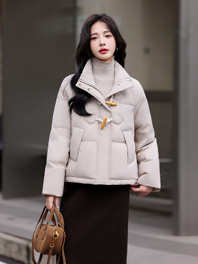 有报告！90%白鸭绒立领羽绒服，档口拿220元,女装羽绒服,天丽