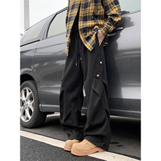 2025新款美式褶皱工装裤阔腿休闲长裤潮流现货K8362-P40，男装休闲裤，星座512-4