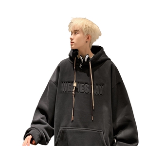 抖音品质加绒潮流立体钢印字母卫衣LMWY03JR-P60  LMWY03-P55图片