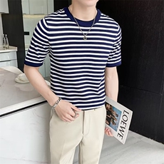 潮城市风貌潮流时尚潮牌男圆领夏季T恤标准新款青春流行五分袖in，男装T恤，星座1013
