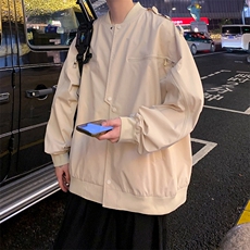 JK8115/P75春季中性风棒球服防水外套男女美式潮牌宽松飞行员夹克，男装夹克，电商A141