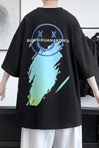 货足7XL-M 2023夏季新款高街美式纯T恤男胖子半袖体恤加肥加大图片