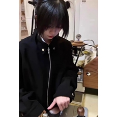 垫肩短款翻领夹克男痞帅炸街上衣高级感工装拉链外套J2595，男装夹克，星座1116A（原606A-3）