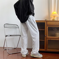 美式高街裤子男秋季卫裤ins潮牌抽绳宽松直筒运动休闲裤NB33-P30，男装休闲裤，星座1008-1