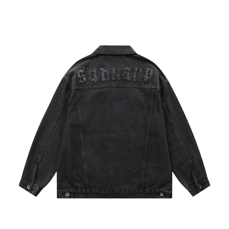 25春季新款工装字母潮流牛仔水洗夹克外套N6826-1/108,男装夹克,星座202-1