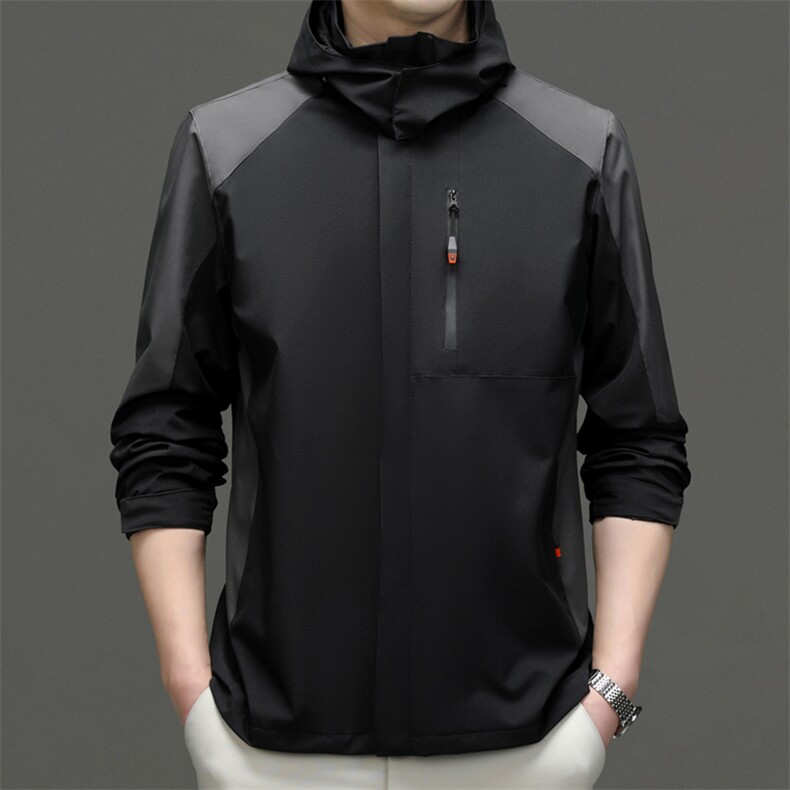 男装冲锋衣外套男士春秋季户外运动登山服红色本命年休闲夹克男款图片