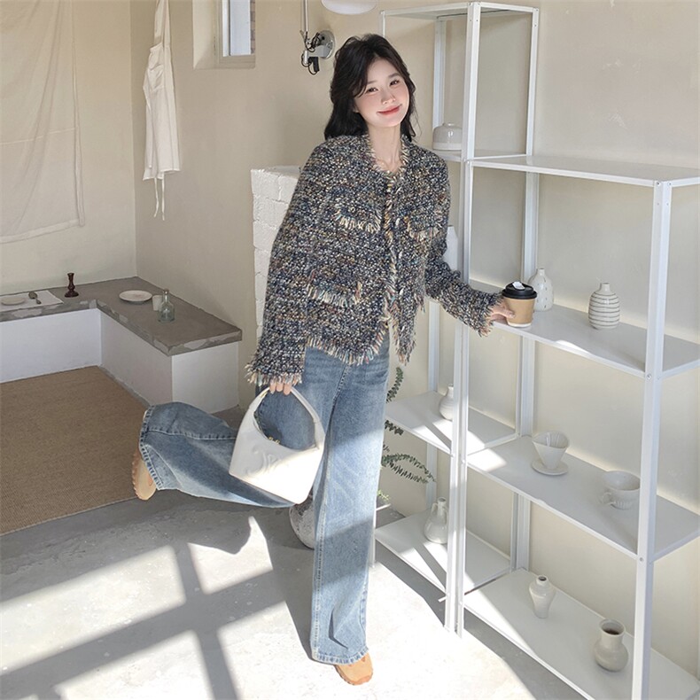 小香风羊毛彩色外套2C081-8508P185K258,女装短外套,2C081