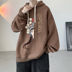 连帽卫衣男大码运动服帽衫外套WY2161-P35加绒款-P40，男装卫衣，电商A040