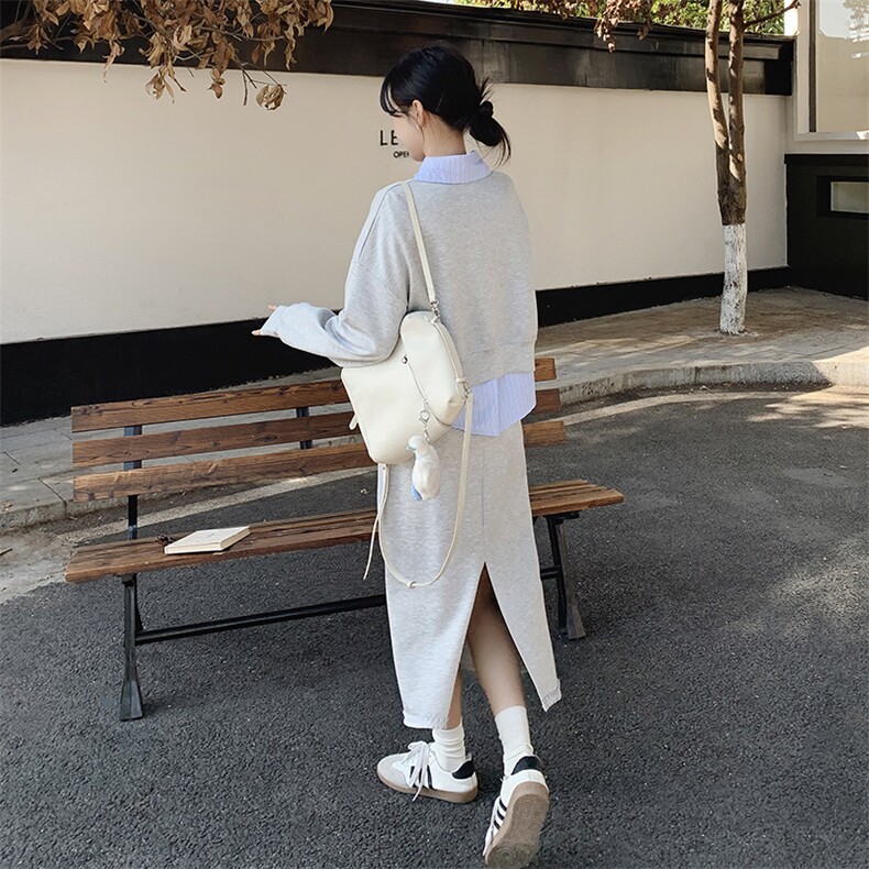 现货三件套卫衣+衬衫+半身裙2C206-L128-P175-K248,女装套装/套裙,2C206