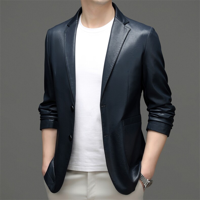 CLK88222男装皮衣西装外套商务休闲精品男士单西主推,男装皮衣,钱塘207-2