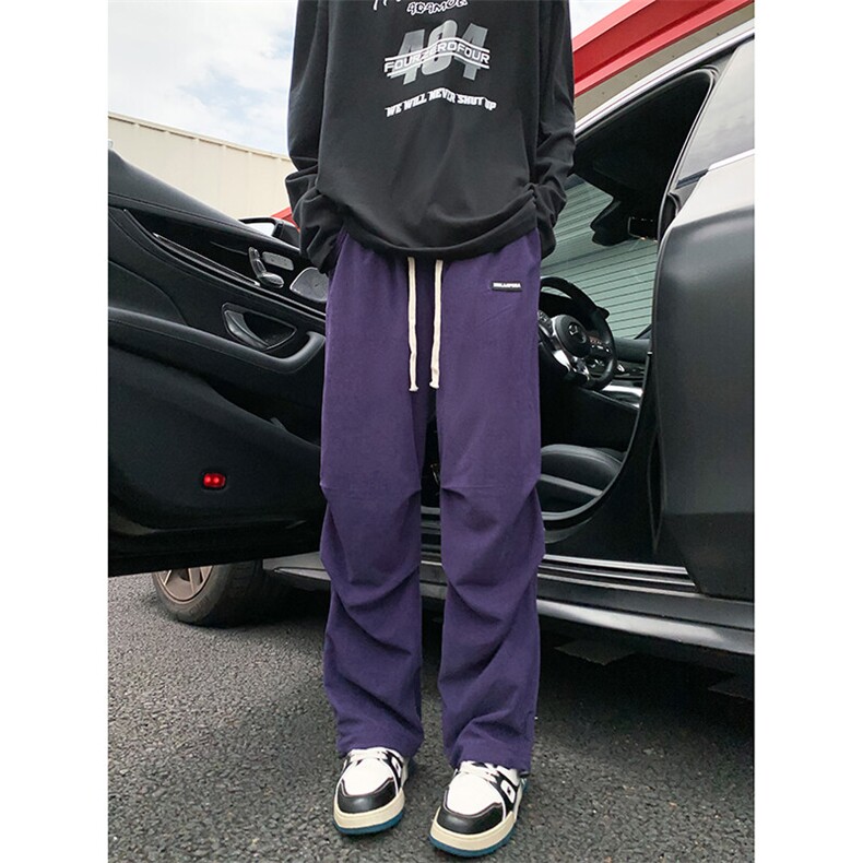 现货春款情侣美式垂感大码休闲裤A017K775P45,男装休闲裤,电商A017