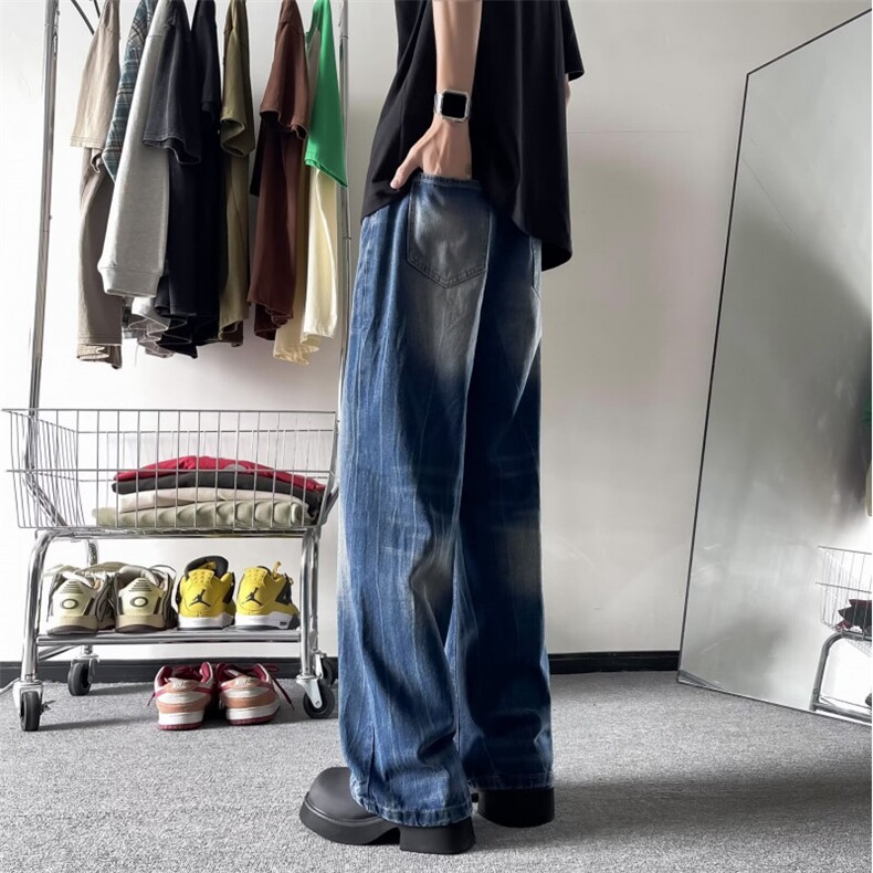 2024美式牛仔裤男款直筒长裤潮T8856P43,男装牛仔裤,星座1116-2