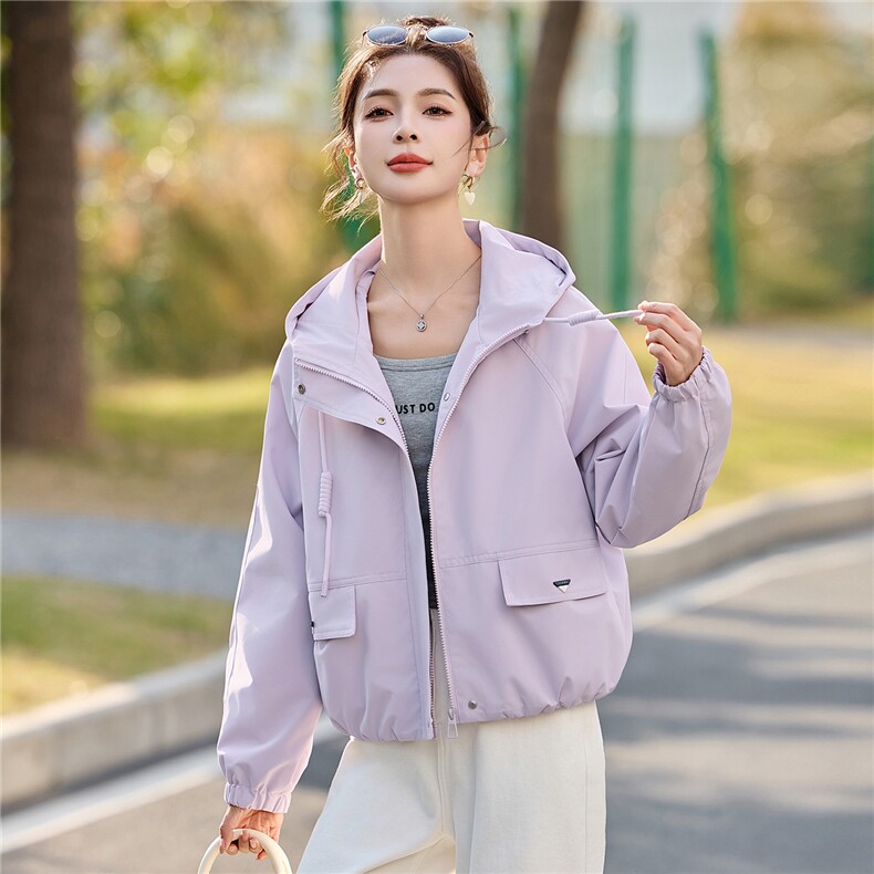 现货！现货12026年春秋新款时尚休闲风短款外套女，女装短外套，以桐