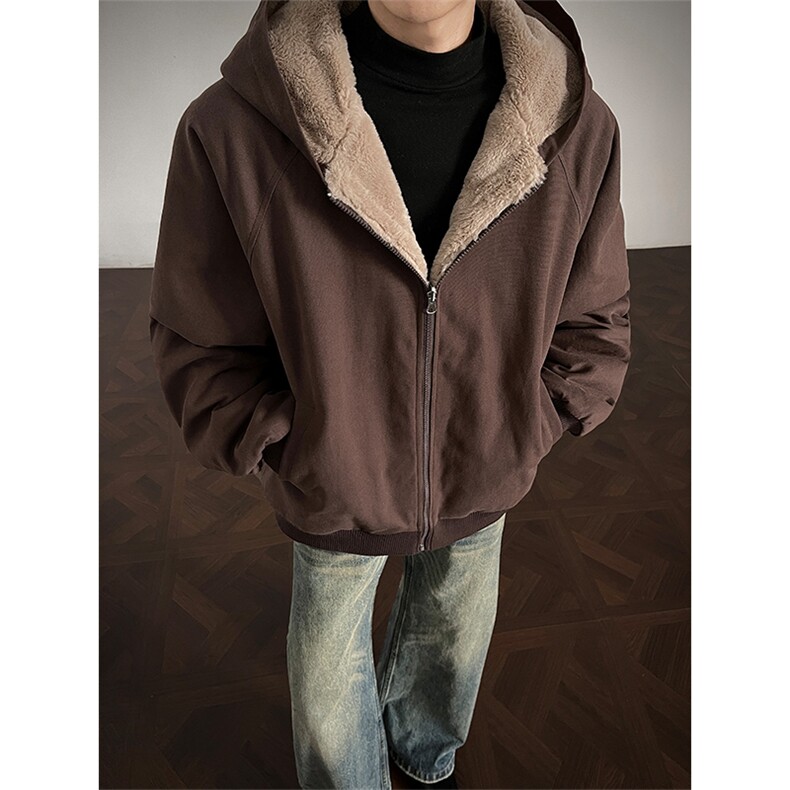 现货座山雕加绒加厚棉衣双面穿棉服冬男女D54106-TP105188，男装棉衣，电商A102