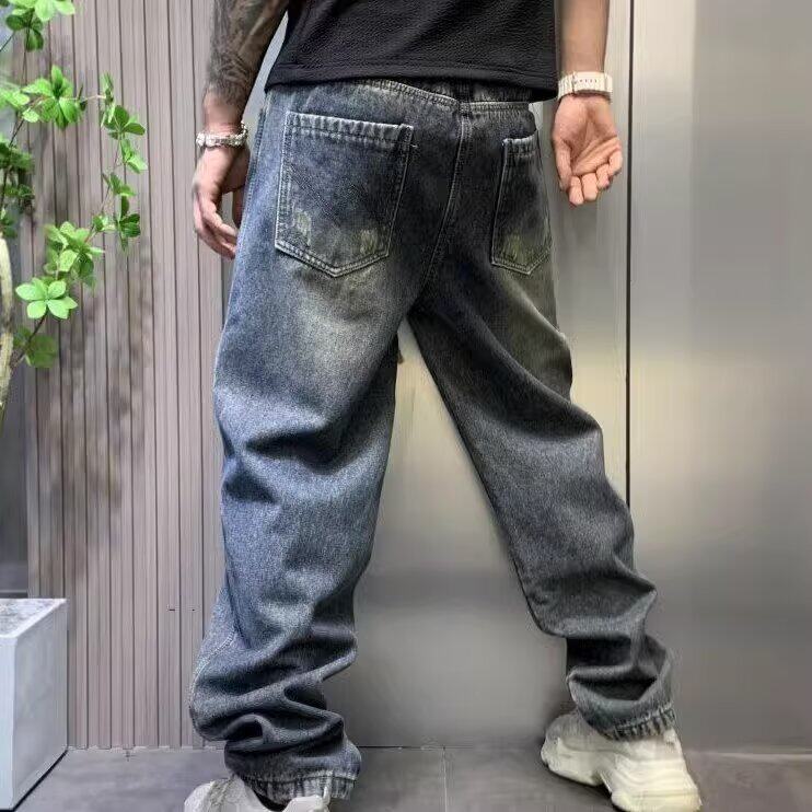 1506-1/KK8411/P51休闲复古渐变色水洗牛仔裤男春季阔腿垂感百搭,男装牛仔裤,星座1506-1