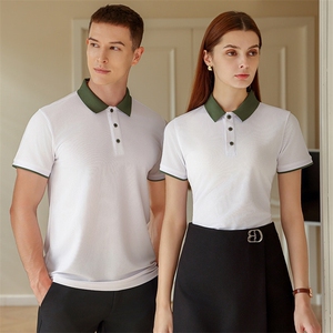 2025春夏新款拼色POLO团服工作服定制 S-6XL印刷刺绣团服L-205P25图片