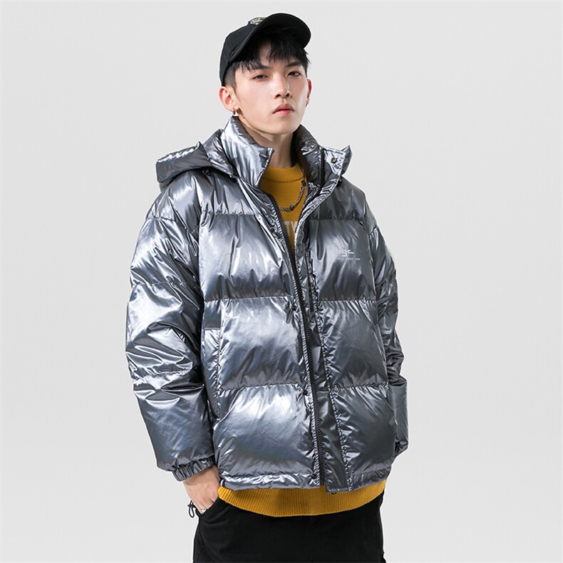 日系白鸭绒22冬季亮面炫彩加厚保暖百搭连帽羽绒服YR100P255控298,男装羽绒服,电商A247-1