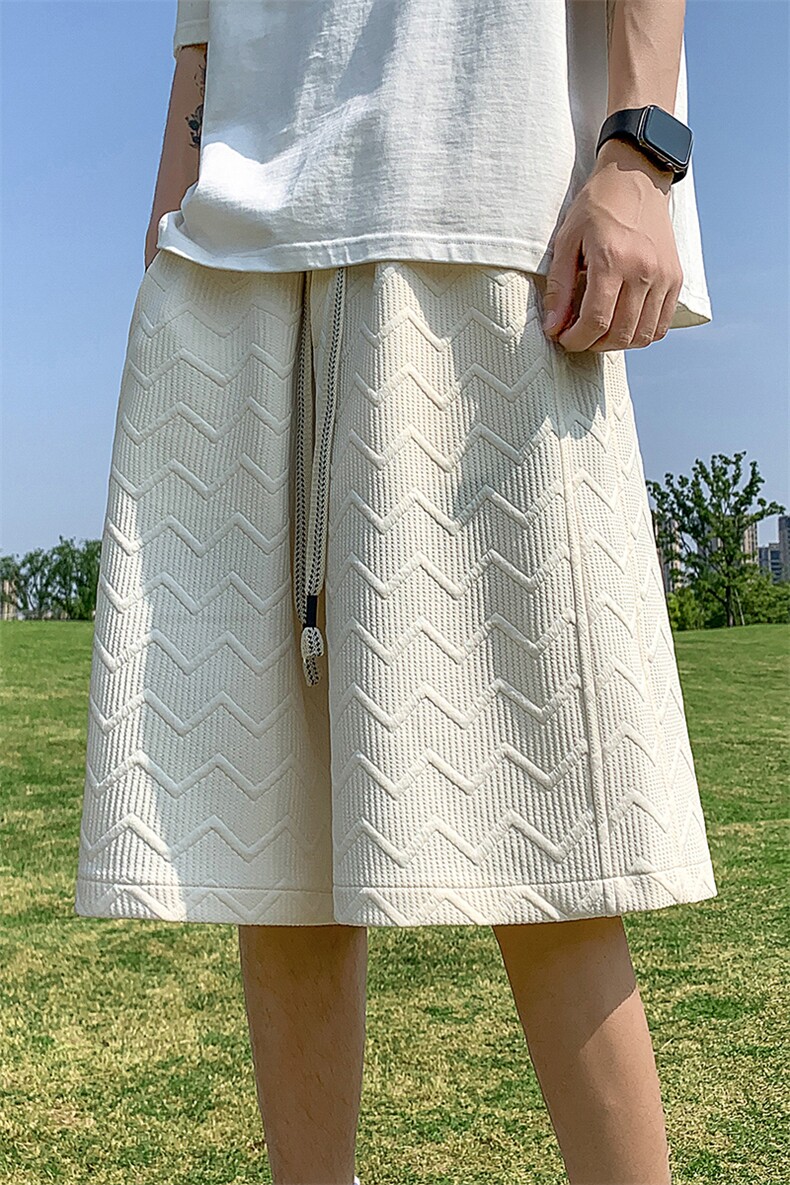 美式重磅肌理感提花五分短裤男夏休闲运动篮球裤XZ514-2-1535-P38,男装牛仔裤,星座514-2(原B239)