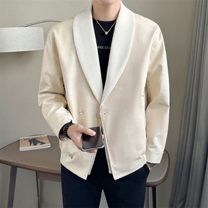 店主风~2025春季新款假两件PU皮夹克外套 K689/P120图片