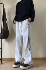 A178秋冬季新款三条杠卫裤直筒宽松潮牌裤子K2837P45限价65，男装休闲裤，电商A178