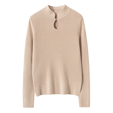 2025春秋新款羊绒衫女100纯山羊绒时尚保暖针织衫长袖简约上衣，女装羊绒衫，启东羊绒