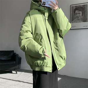 棉衣男冬季新款港风宽松连帽加厚棉服上衣外套MF9006-P90,适合130斤女生的穿搭显瘦上衣图片