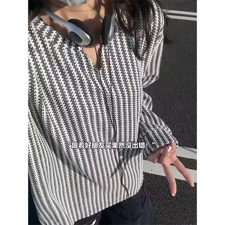 美式高街千鸟格子长袖T恤男女亨利V领英伦雅痞休闲宽松长袖打底衫,男装T恤,电商A486