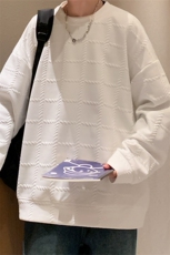 W108/P35春装新款现货潮卫衣男美式ins休闲宽松大码T恤男上衣，男装T恤，电商基地A050