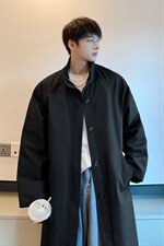 2026港风英伦单排扣腰带风衣男大码M-5XL中长款男FY77916P95控148，男装风衣，星座227-7