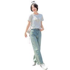 新款民族风刺绣牛仔套装女两件套显瘦时尚潮流，女装套装/套裙，凯芙莉服饰
