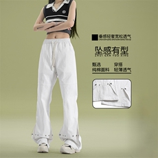 排扣休闲裤男夏季薄款美式高街痞帅垂感长裤子K650-特批-45，男装休闲裤，星座718-1