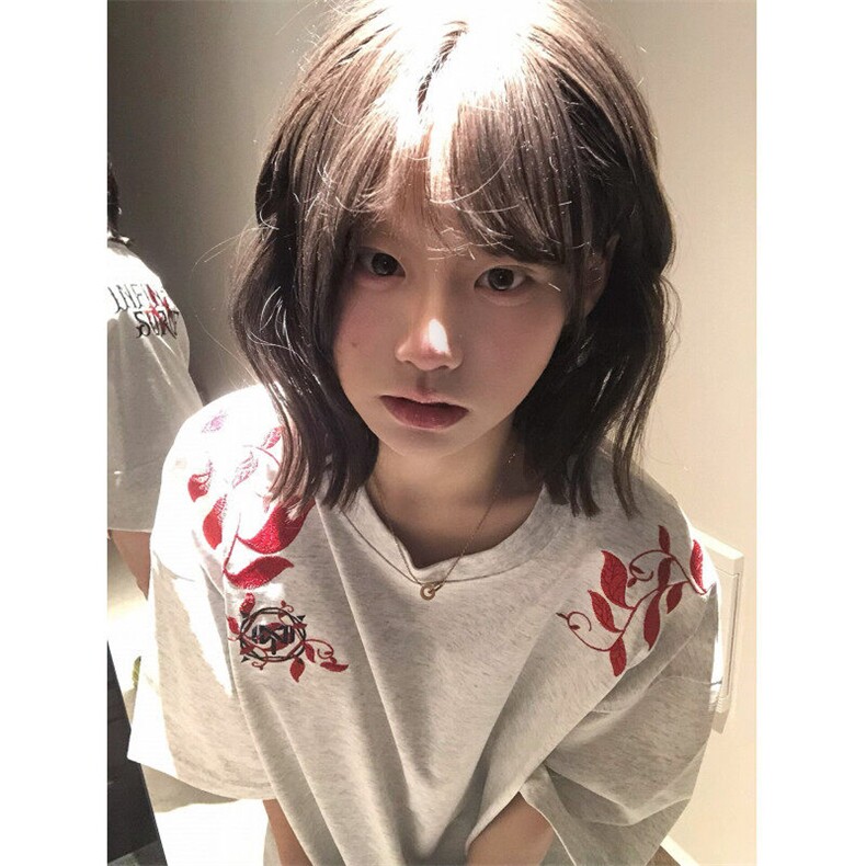 【有货】BK928CC-特P32花卉藤蔓刺绣短袖T恤男女,男装T恤,星座1007（原301D）