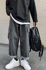 牛仔长裤男直筒宽松潮流百搭工装裤2021春秋季新款休闲阔腿裤P40，男装牛仔裤，星座410-6（原星座1304-1）