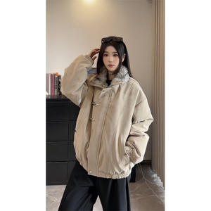 金属飞机扣座山加厚棉服夹克外套 2330 P115图片