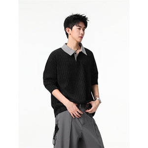 加绒加厚卫衣千鸟格长袖t恤polo打底衫504-T503-特P28（加绒P33）图片