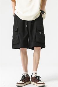 8XL-M 特大码冰丝短裤男五分裤褶皱休闲裤工装中裤DK1504P45控68图片
